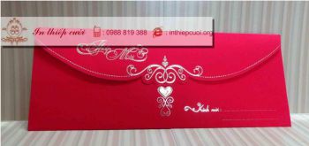 THIỆP CƯỚI DQB1302 ĐỎ NHUNG